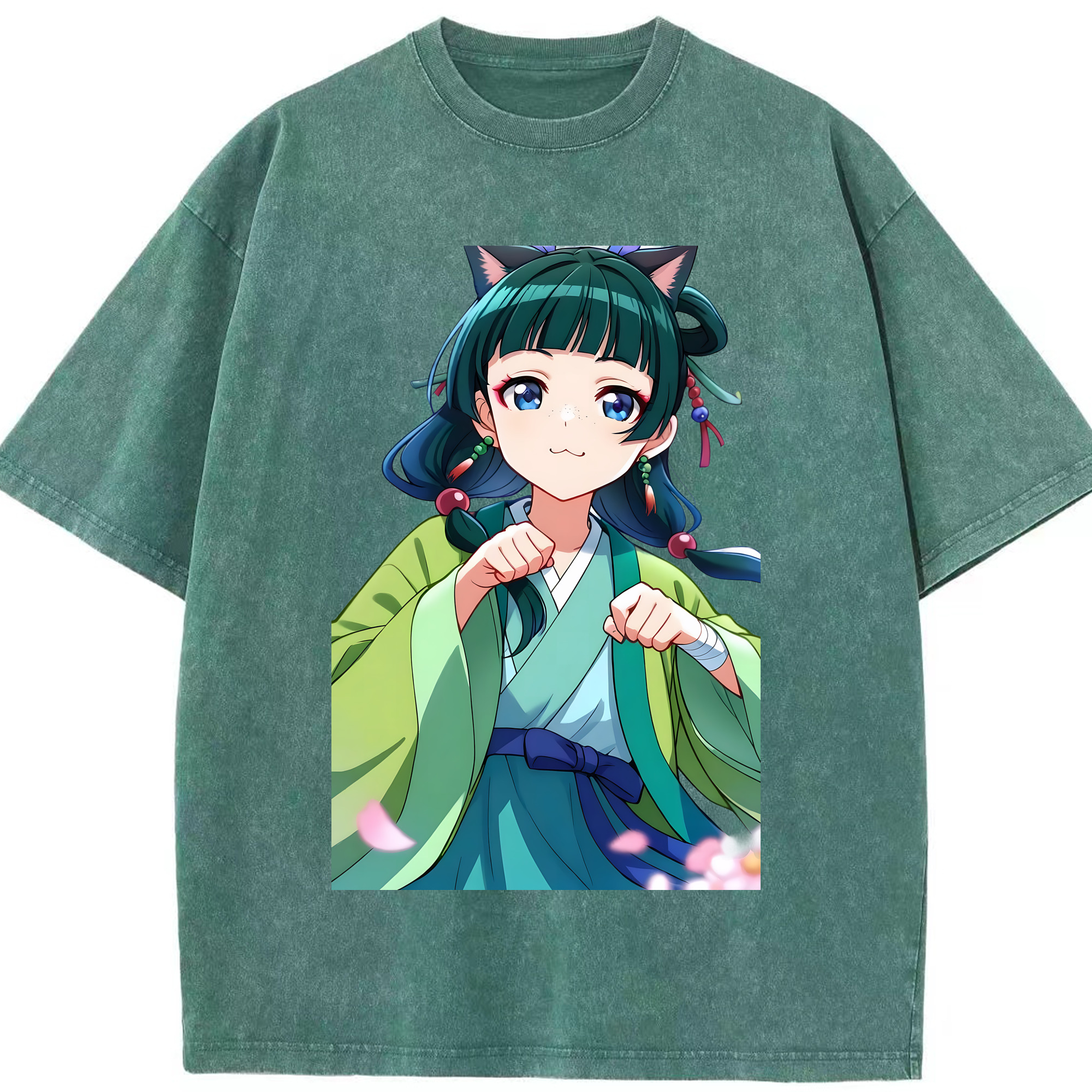 （画像用） 薬屋のひとりごと The Apothecary Diaries 綿100% ヴィンテージ風 半袖Tシャツ（フロントプリント）